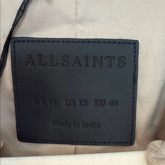 ALLSAINTS $461 Sadler Suede Jacket US 12 - Picture 5 of 7